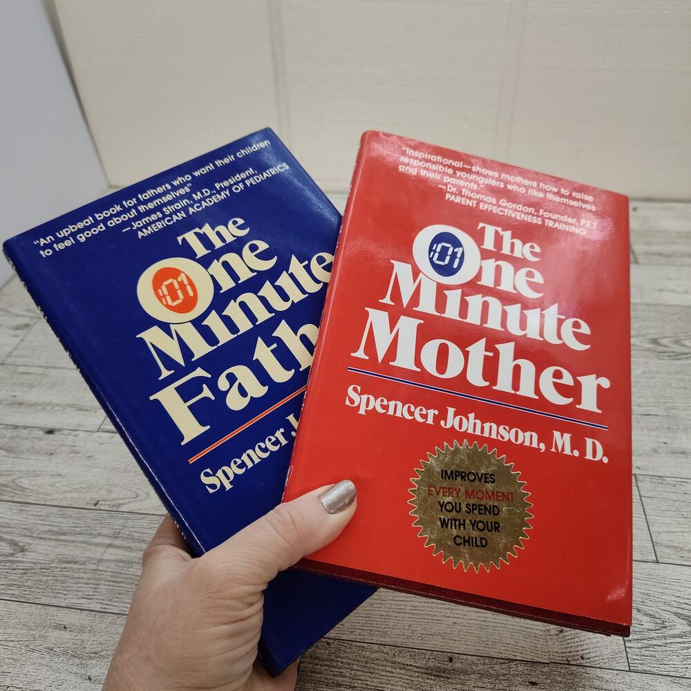 The One Minute Father / Mother - Lot of 2 Parenting Books - Spencer‎ Johnson MD